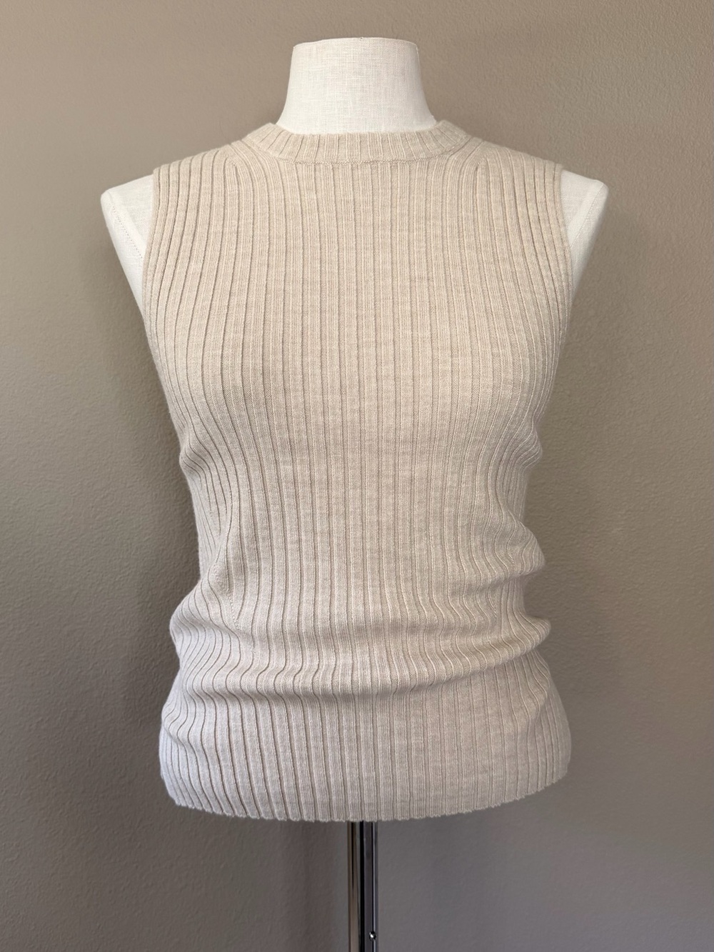 French Connection Ribbed Sleeveless Sweater Tank - Small